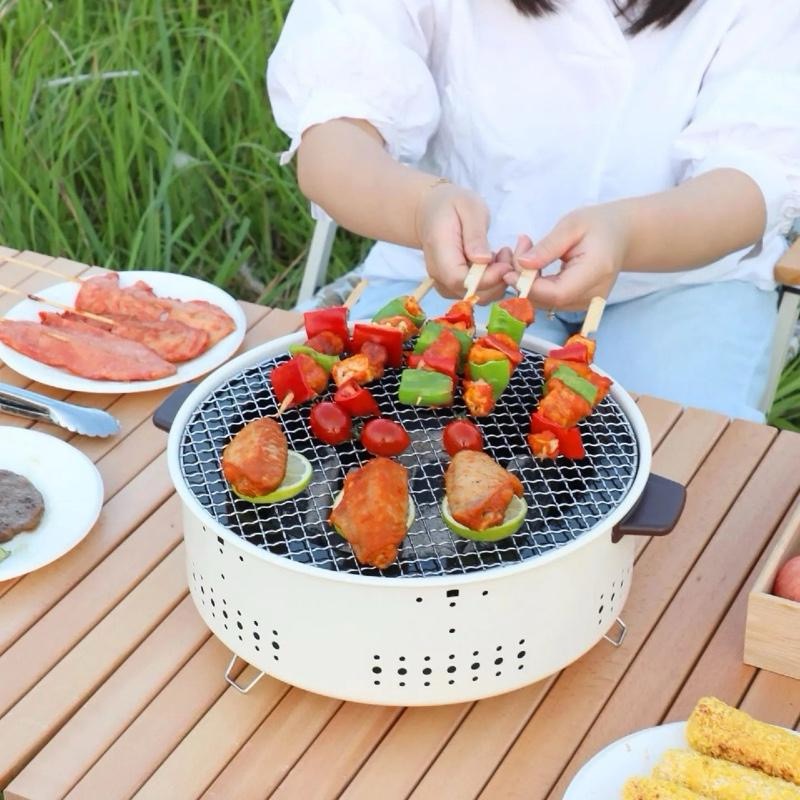 [AnhOtShop] Bếp Nướng Than Hoa Không Khói 30cm – Nướng Thịt Thơm Ngon, Dày Dặn, Bền Bỉ, Phù Hợp Du Lịch &amp; Dã Ngoại