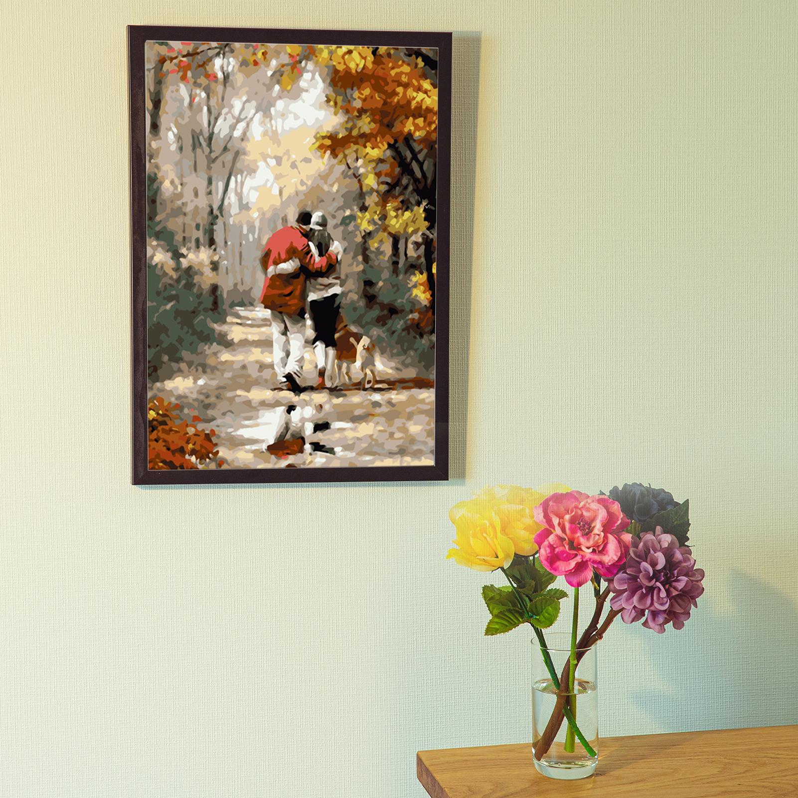 Bộ tranh sơn dầu 16 x 20 inch tự làm hình Đi bộ trong rừng dành cho người mới bắt đầu