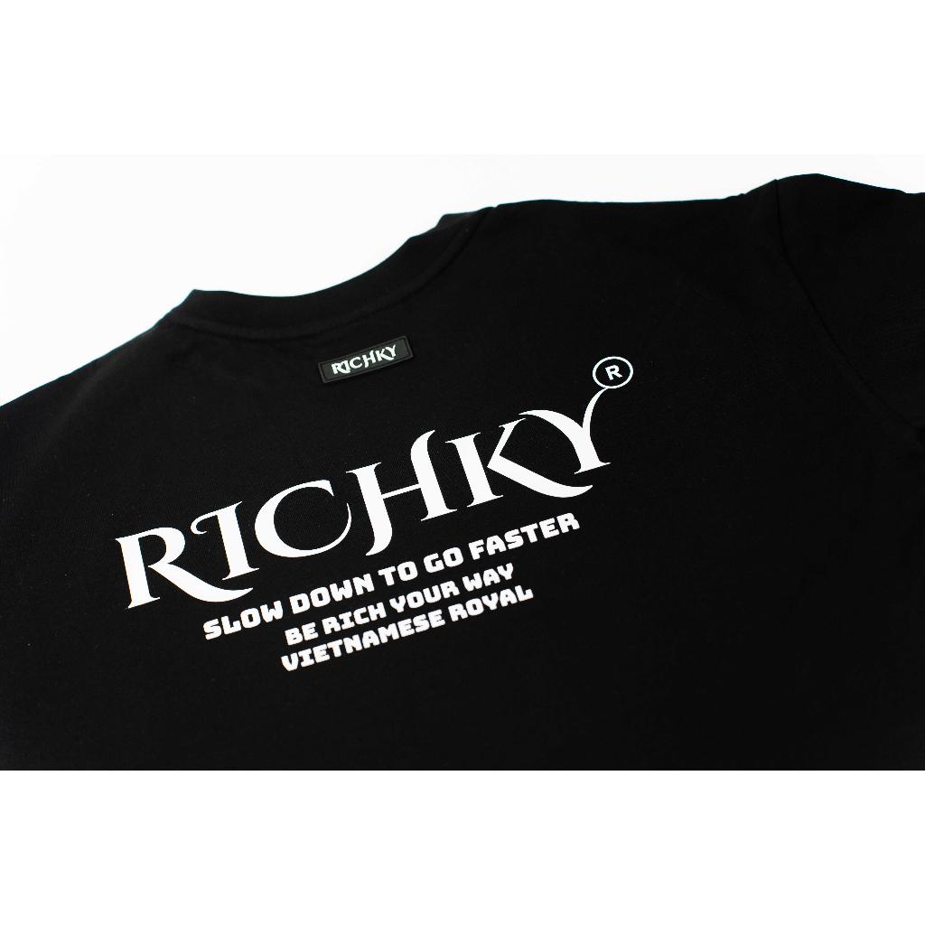 Áo Phông Unisex Richky Luxury Be Rich Your Way T Shirt Đen - RKP05