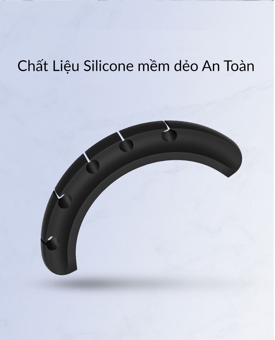 Phụ kiện giữ dây cáp sạc Giá Silicon mini cố định dây cáp sạc cho các thiết bị điện tử trên bàn làm việc - Hàng Chính Hãng