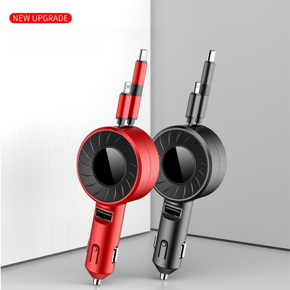 Youpin 3 Trong 1 Nhanh Chóng Sạc Adapter USB Cáp Có Thể Thu Vào Xe Điện Thoại Sạc Cho Android/IOS Điện Thoại