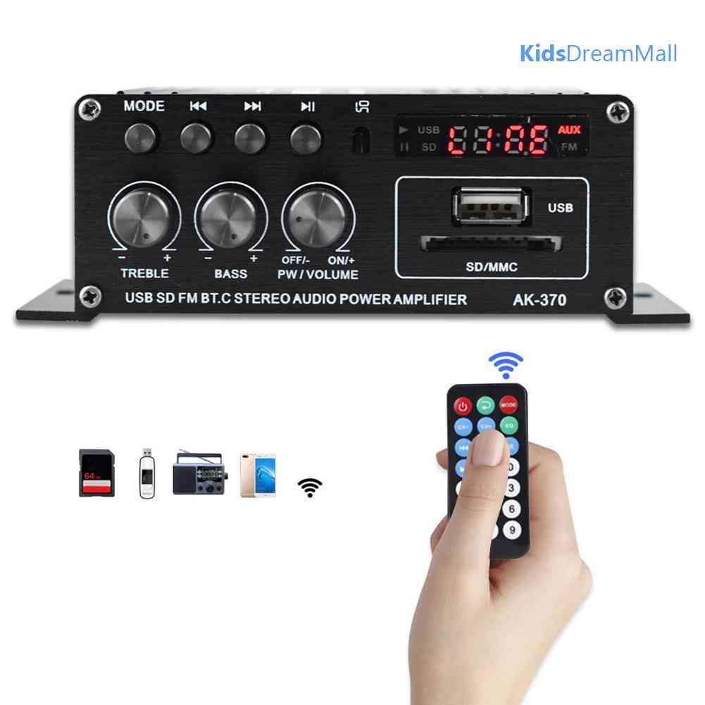 Mới Bộ Khuếch Đại Âm Thanh HIFI AK-370 Bluetooth 2.0 Kênh 12V