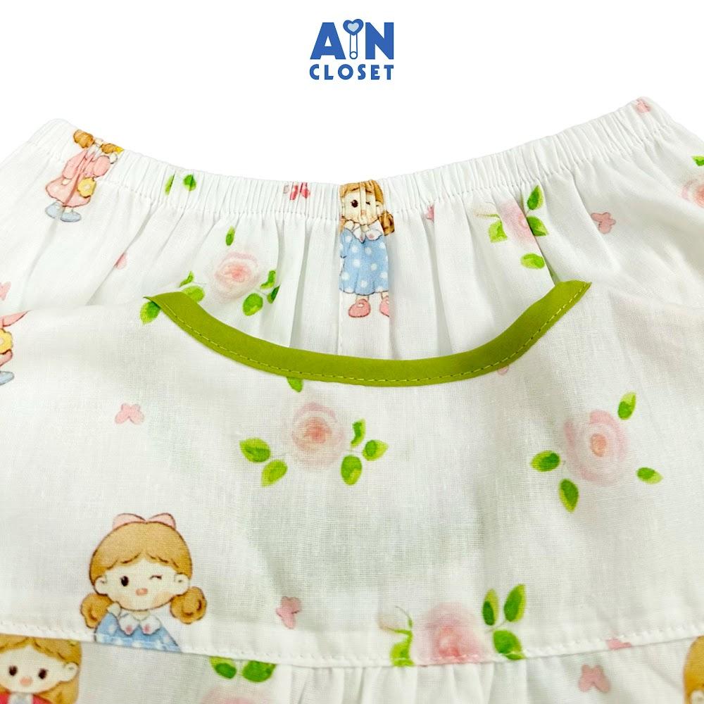 Bộ quần áo Ngắn bé gái họa tiết Baby Girl cotton - AICDBGZ0S7QE - AIN Closet