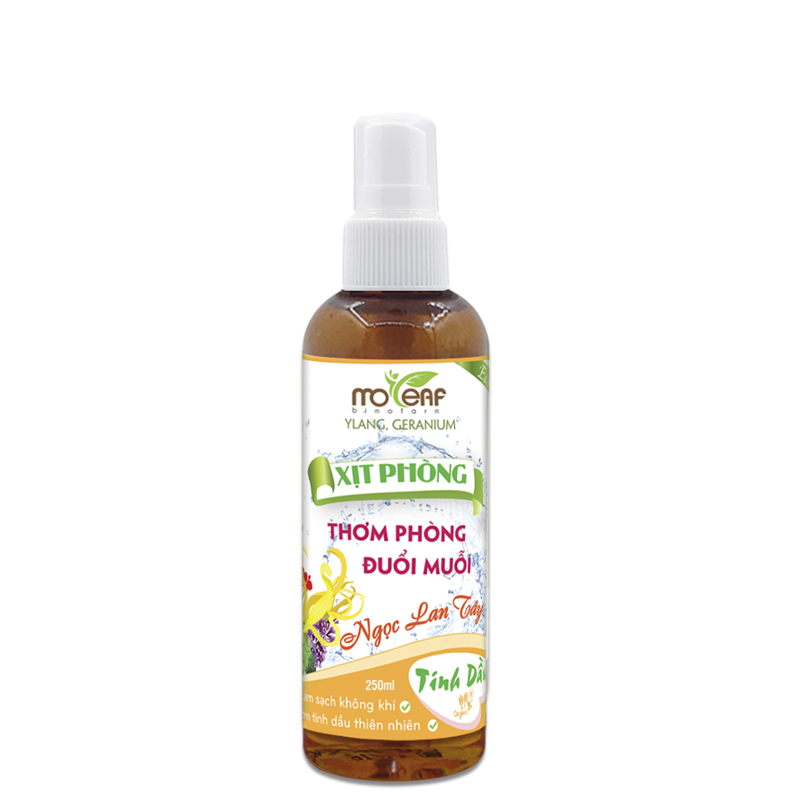 Xịt Thơm Phòng ĐUỔI MUỖI Moleaf Tinh Dầu Ngọc Lan Tây 250ml