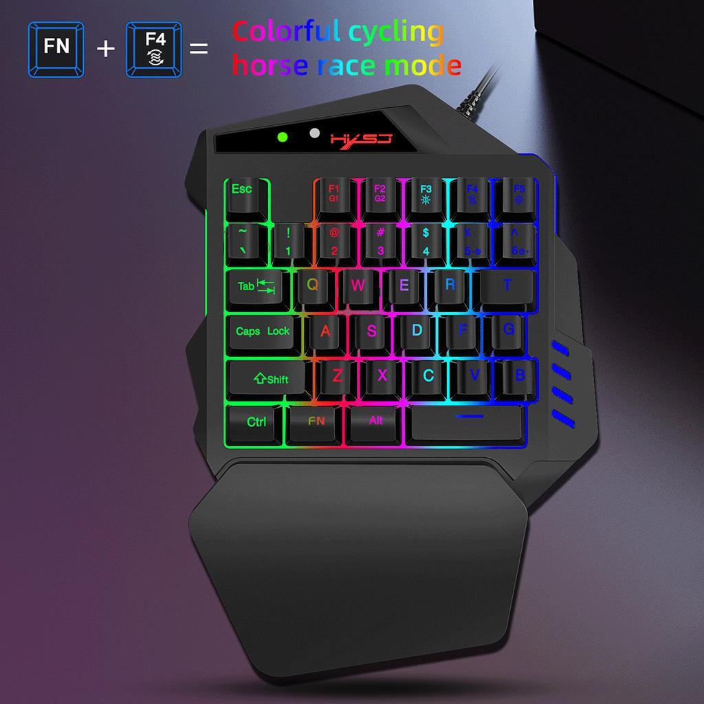 USB  Gaming Keyboard -Handed RGB Backlight Keypad for Computer Laptop PC