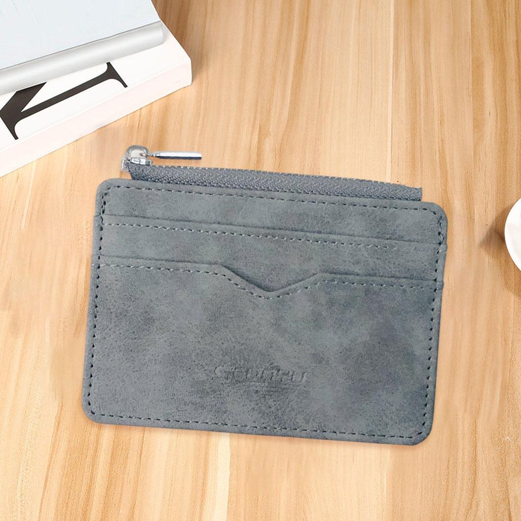 2 PCS Slim Credit Card Holder PU Leather Mini Portable Fashion Unisex Wallet