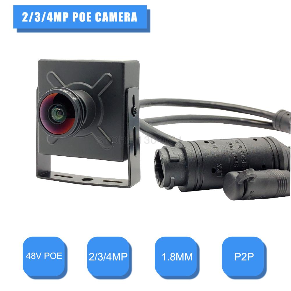 Mini IP Camera 2MP 3MP 4MP P2P ONVIF H.265 Góc rộng theo dõi CCTV CCTV AN TOÀN Bảo mật POE Máy ảnh nhỏ Xmeye ICSEE Micro IPCAM Sensor Kích thước: 4MP với âm thanh