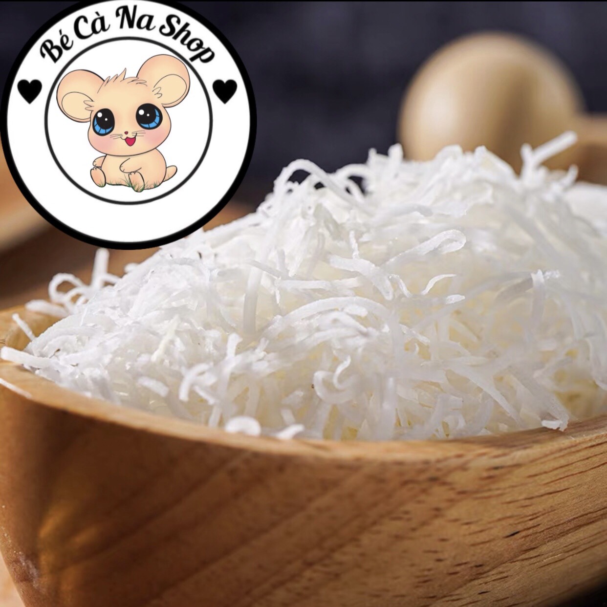 Dừa sợi sấy khô nguyên chất cao cấp không hóa chất và đường, thức ăn dinh dưỡng cho hamster , thỏ bọ sóc...