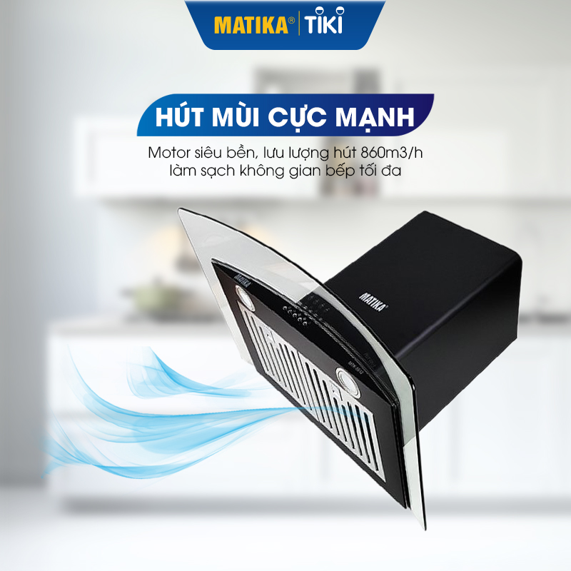 Máy Hút Mùi Nhà Bếp MATIKA Kính Cong MTK-5512 - Hàng chính hãng