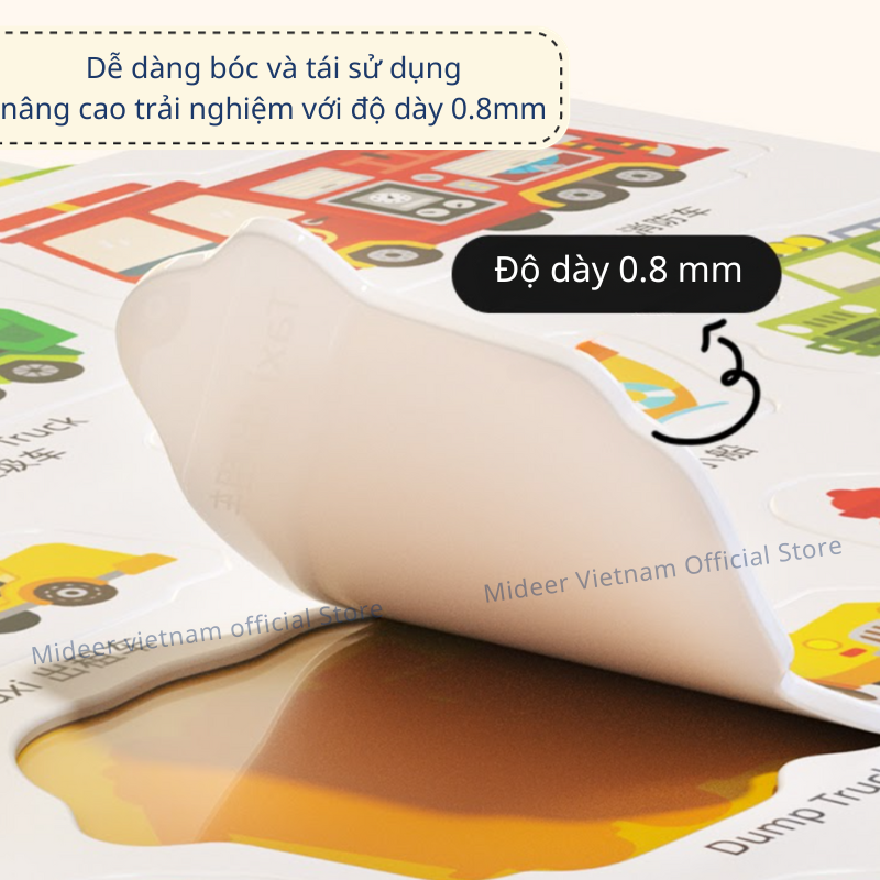 Miếng dán dùng nhiều lần Mideer Reusable Jelly Sticker Set dán được trên nhiều bề mặt,đồ chơi thủ công cho bé