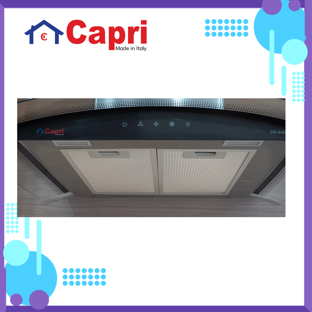 Máy hút mùi hiện đại kính cong Capri CR-646H | Hàng chính hãng