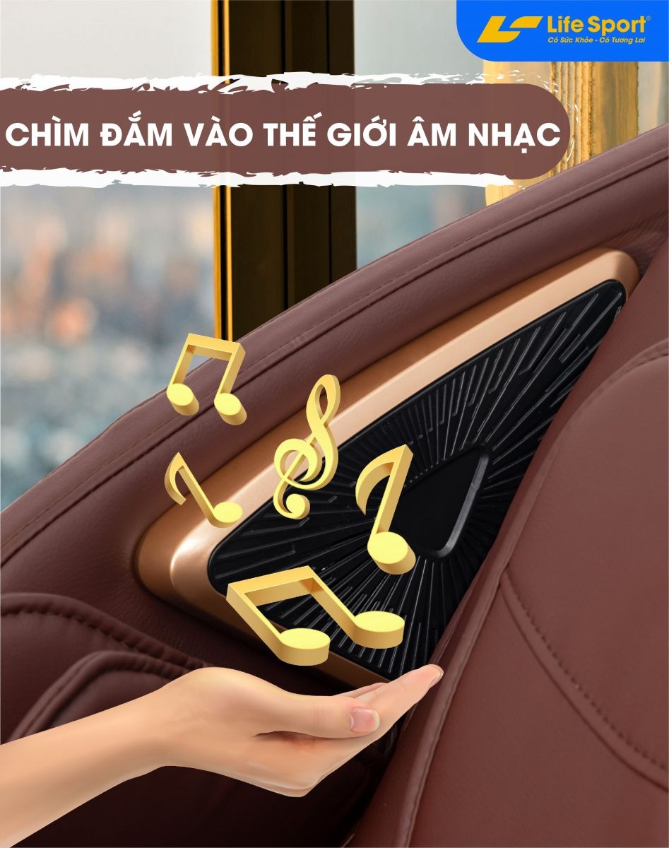 Ghế Massage Toàn Thân Lifesport LS-911, Ghế Massage Với Cảm Biến AI Dò Quét Cơ Thể, Đưa Ra Những Bài Massage Phù Hợp
