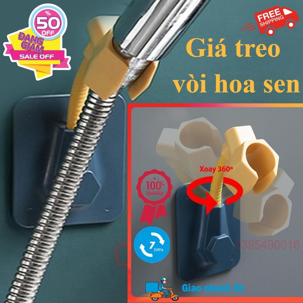 Giá Treo Vòi Hoa Sen, đế Kẹp Vòi Sen Vòi Xịt Toilet Xoay 360 độ Dán Tường Bằng Nhựa Không Cần Khoan đục Không Lo Gỉ Sét.
