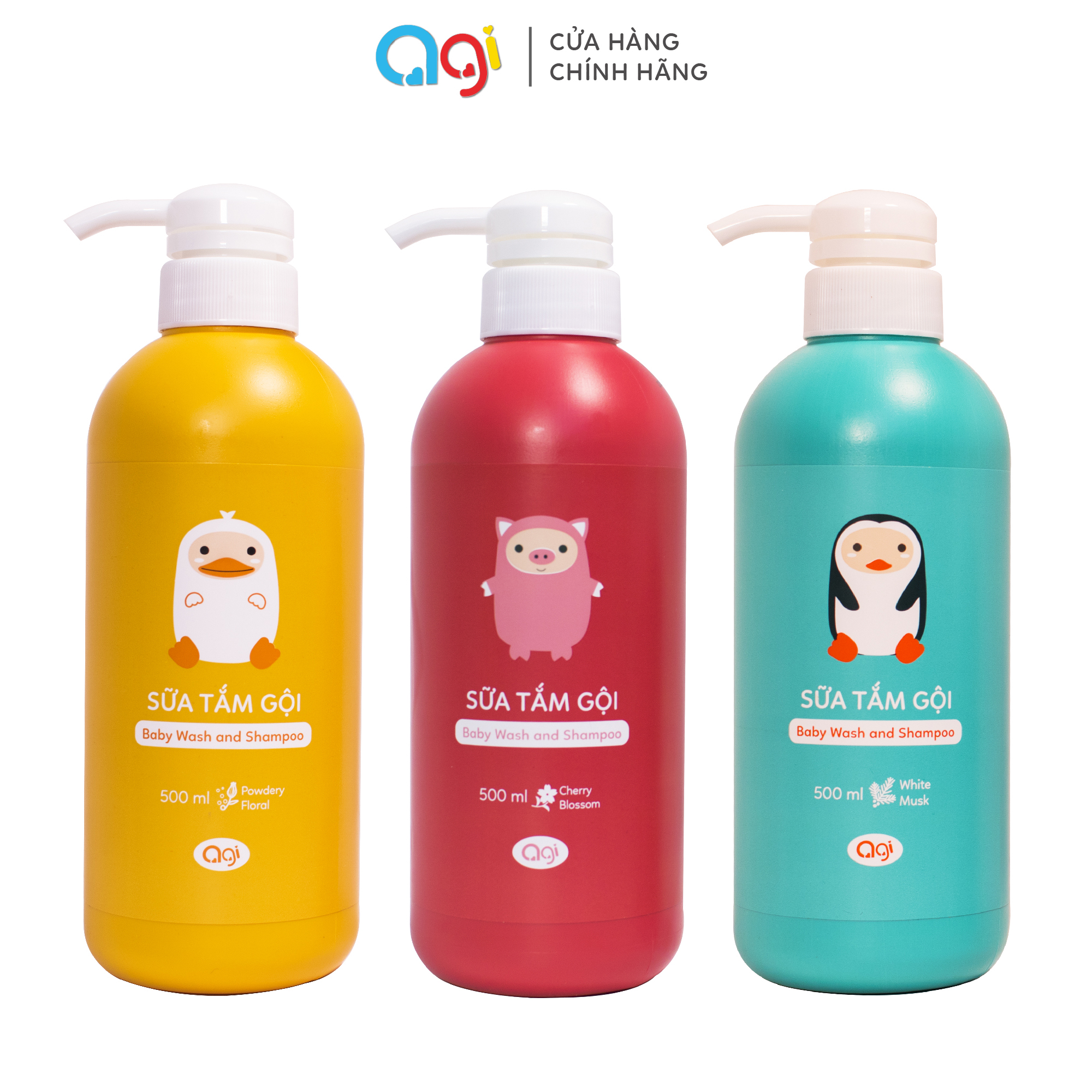 Sữa tắm gội Agi 2 in 1 500ml