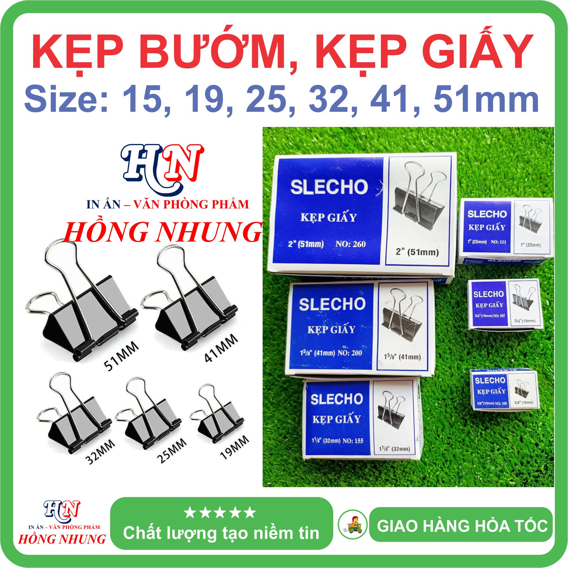 [SÉT] COMBO 12 Hộp Kẹp Bướm Slecho Loại 15mm (1 Hộp 12 Cái) Giúp Bạn Sắp Xếp Giấy Tờ Hợp Lý, Gọn Gàng, Bền, Đẹp, Tiện Dụng