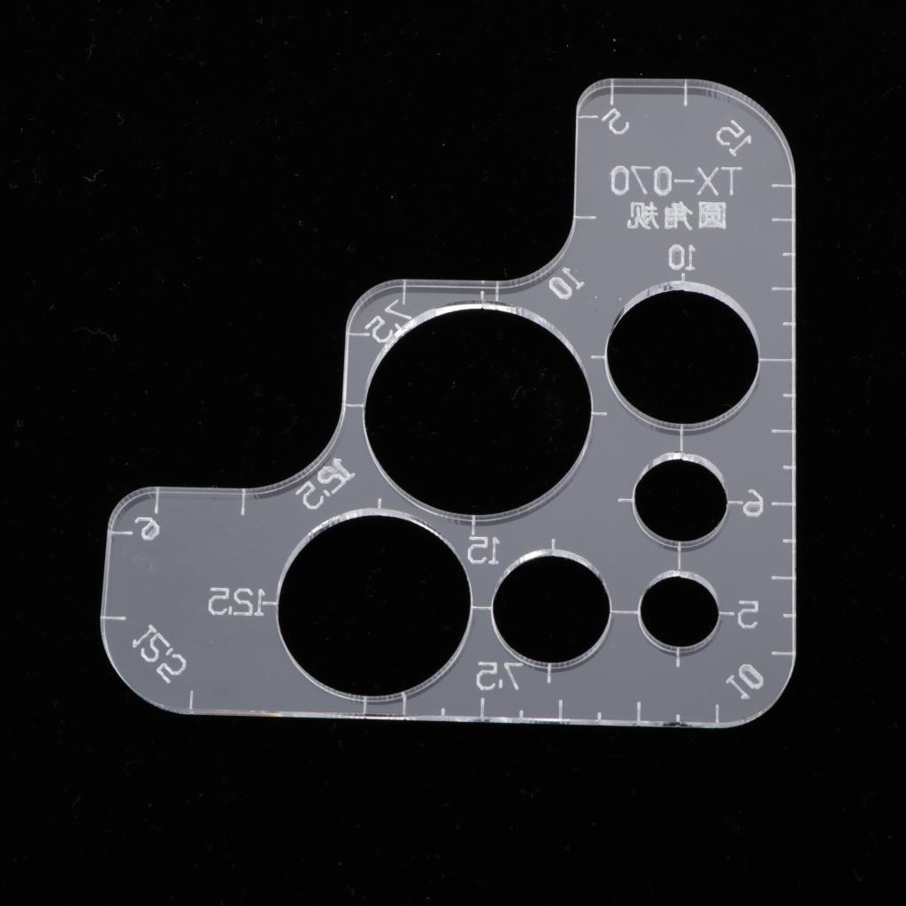 Clear Acrylic Leather Craft DIY Wallet &  Pattern Template Tools