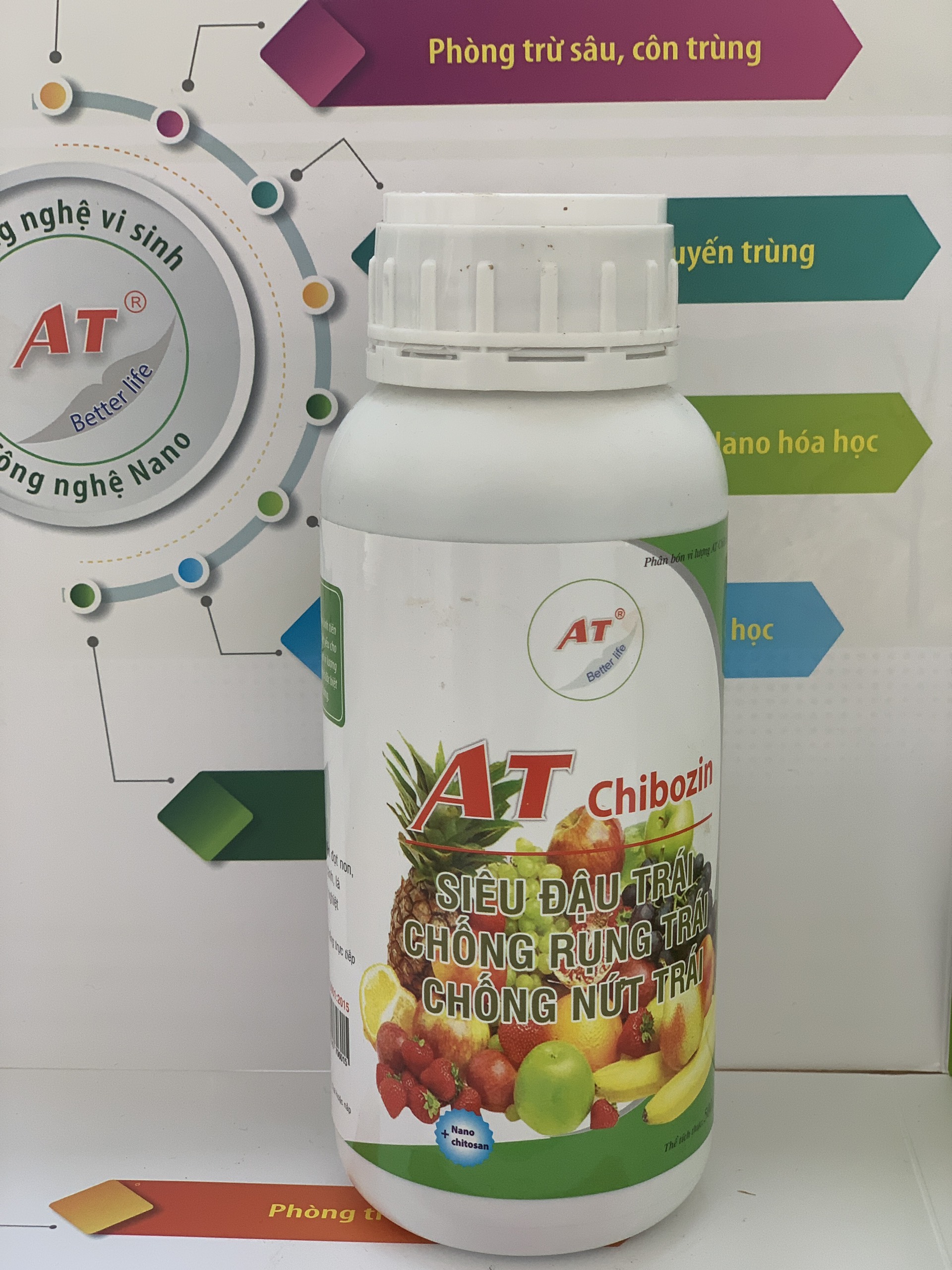 Chế phẩm sinh học chống rụng trái non, chống nứt trái chuyên cây ăn trái – AT Chibozin 500ml