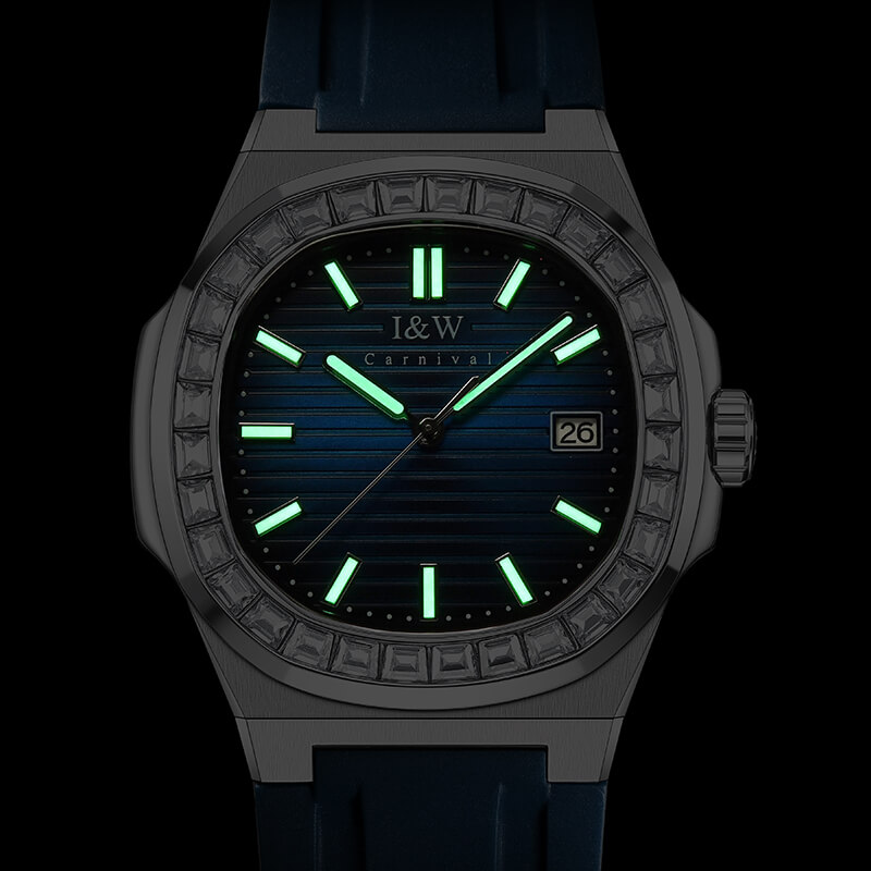 Đồng hồ nam chính hãng I&W Carnival 721G2-D3 kính sapphire,chống xước,chống nước 50m,Bh 24 tháng,máy cơ (automatic)