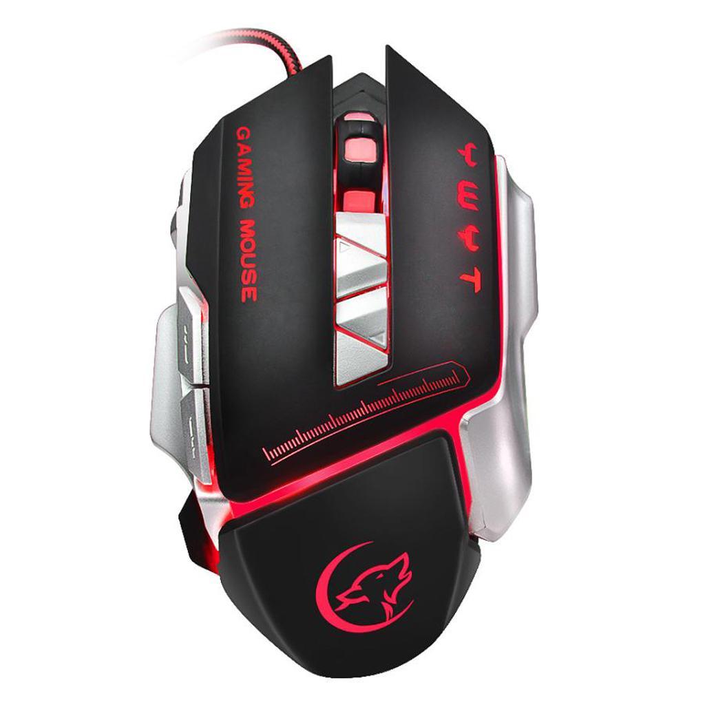 Black LED Optical Wired Mouse Computer Accessory 3200DPI Gaming Working Mice