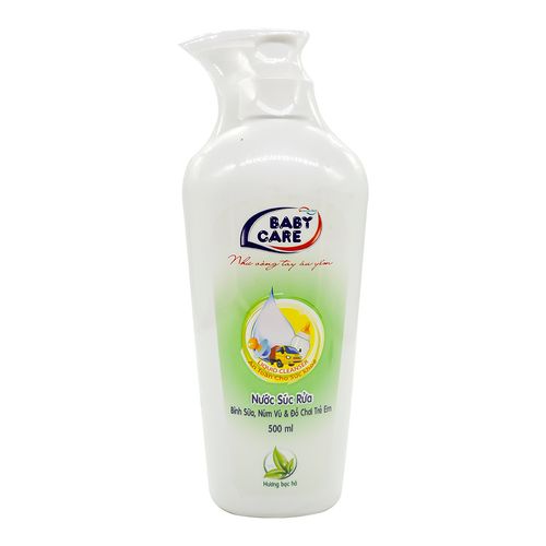 Nước Súc Rữa Bình Sữa Và Đồ Chơi Trẻ Em BabyCare 500ml - Hương Bạc Hà