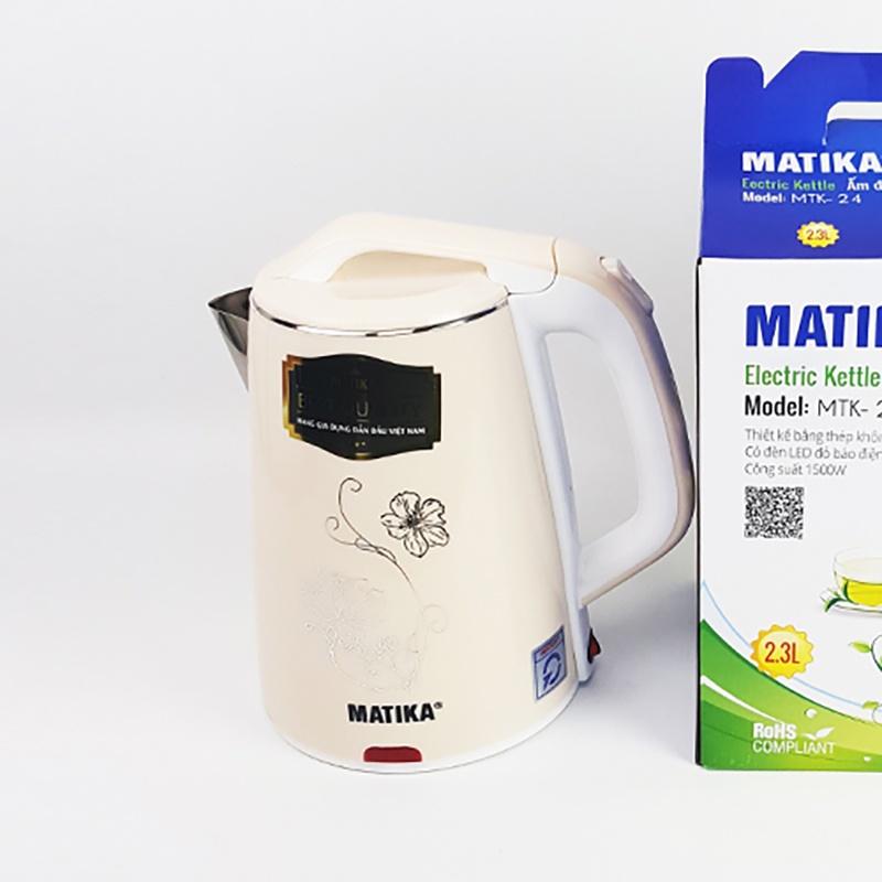 Ấm Siêu Tốc MATIKA 2.3L 1500W MTK-24 đỏ - Hàng Chính Hãng