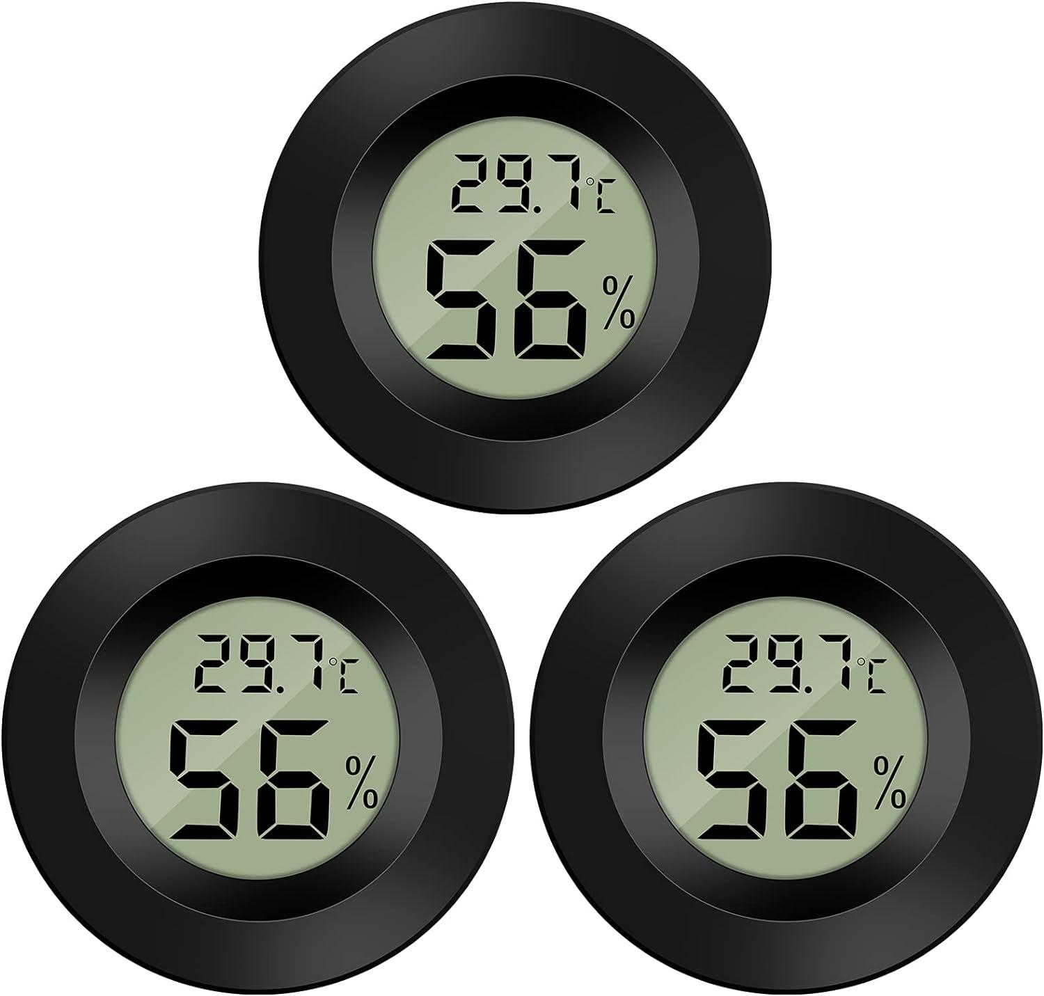 Nhiệt kế LCD kỹ thuật số mini Máy đo độ ẩm Nhiệt độ Độ ẩm -50 ~ 70 ℃ 10% ~ 99% RH Nhiệt kế cầm tay Chỉ báo nhiệt kế đo độ ẩm cho văn phòng Độ ẩm nhà bếp Lò ấp trứng Bò sát 3 chiếc