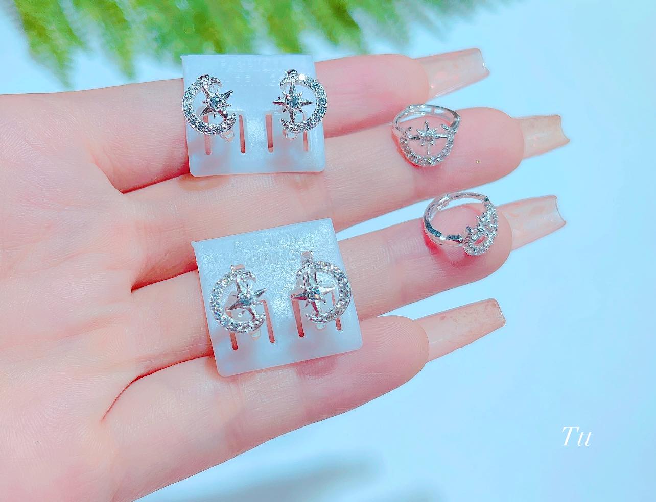 Bông tai bạc ta khuyên tròn xinh MS05e