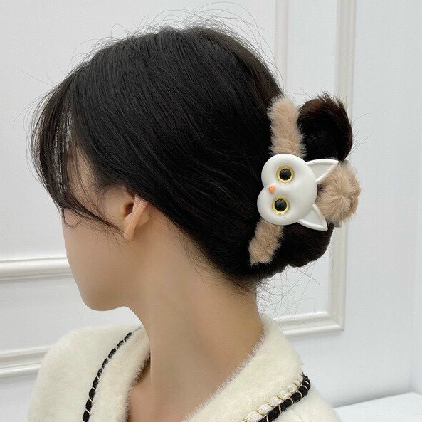 Kẹp Gắp Càng Cua Phối Vải Lông Nhung Màu Sắc Ngọt Ngào