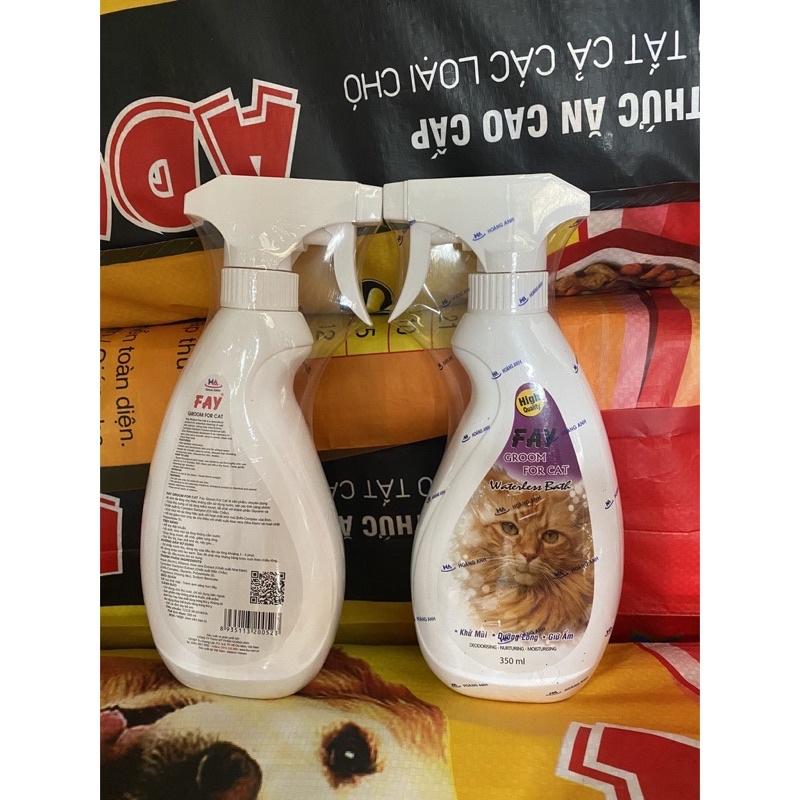 Xịt Tắm Khô Khử Mùi Chó Mèo FAY GROOM FOR DOG - CAT 350ML