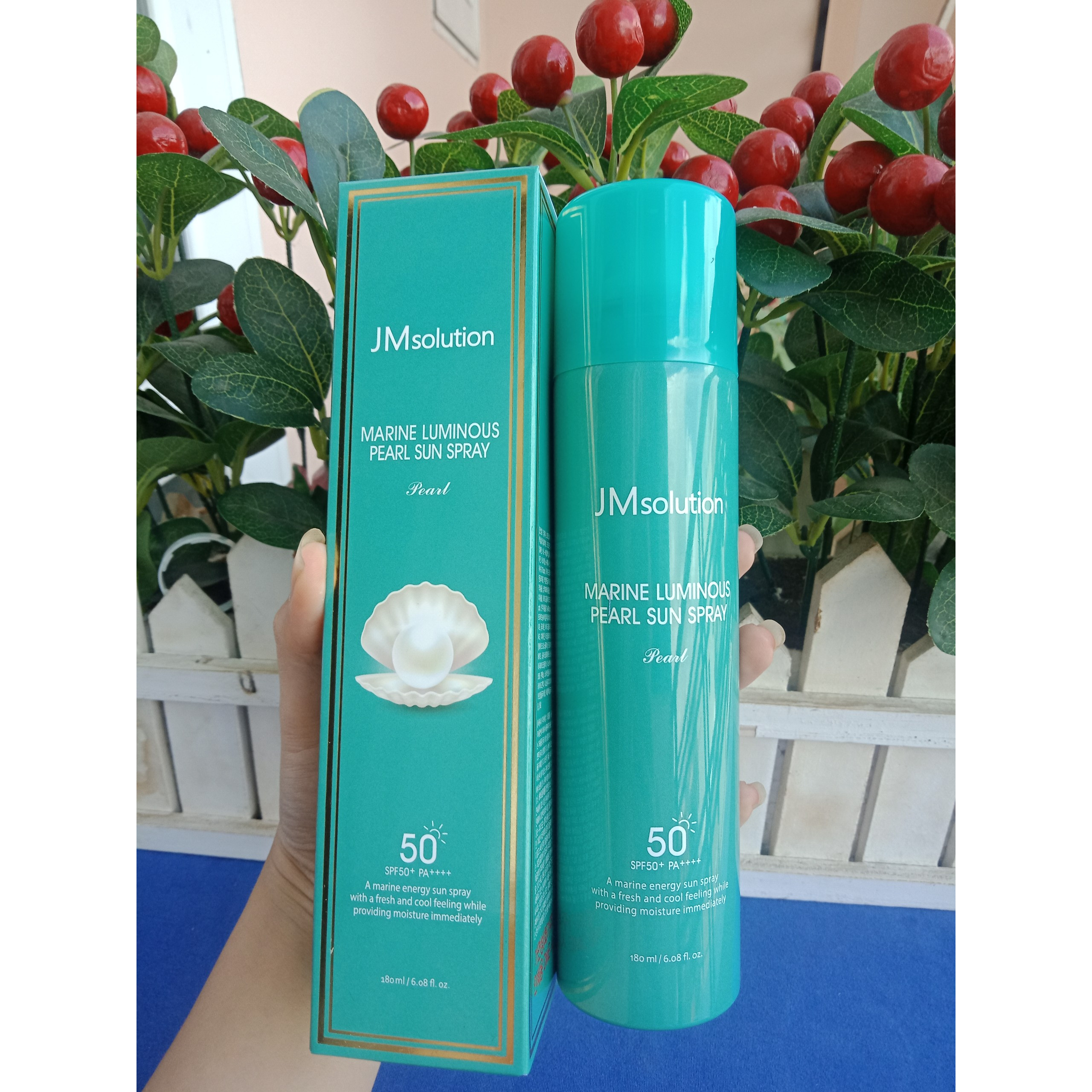 XỊT CHỐNG NẮNG JM SOLUTION MARINE LUMINOUS PEARL SUN SPRAY SPF50+ 180ml