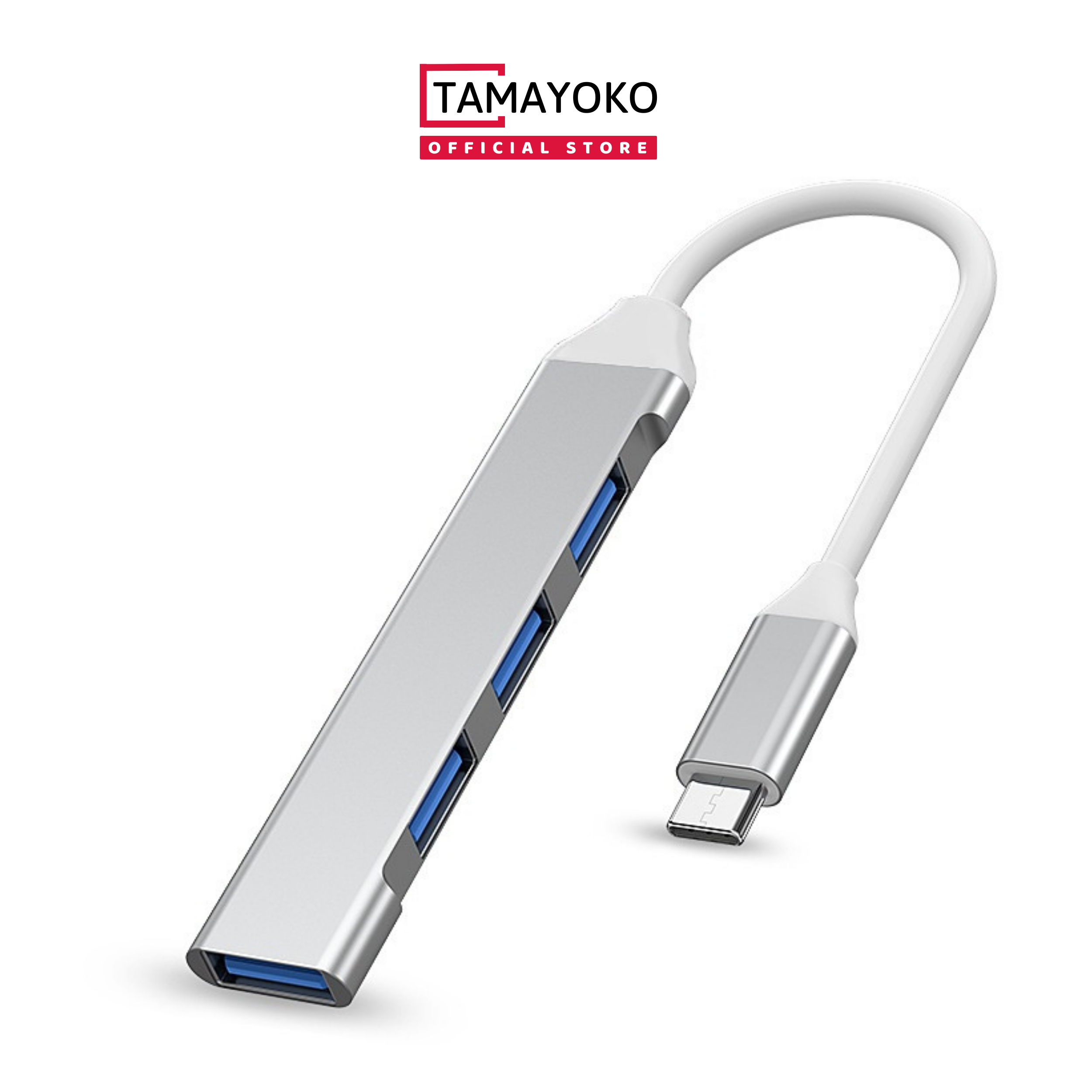 Hub Type C - Hub USB 3.0  Tốc Độ Cao Chia 4 Cổng USB 3.0 Dành Cho Laptop Điện Thoại - Hàng Chính Hãng Tamayoko