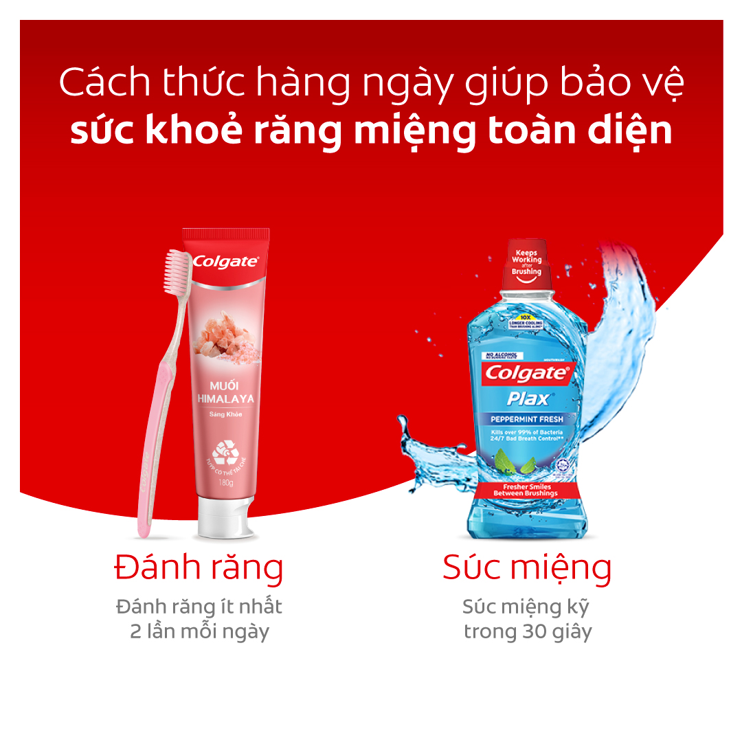 Bộ 2 Bàn chải đánh răng Colgate chứa tinh chất muối hồng Himalaya