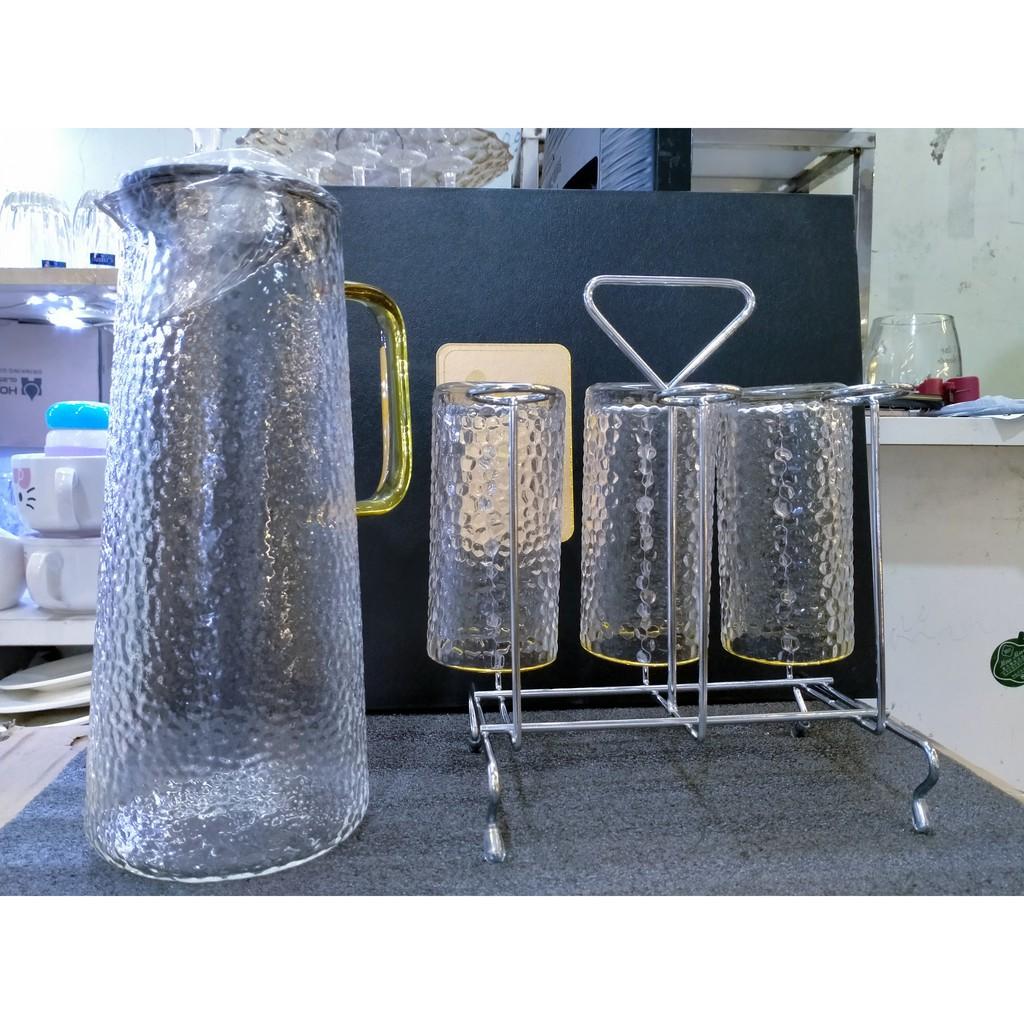 Bộ bình cốc , bình nước thủy tinh chịu nhiệt