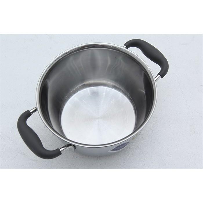 Nồi 3 đáy inox 430 Thân Cool Fivestar Standard quai silicon chống nóng nắp inox