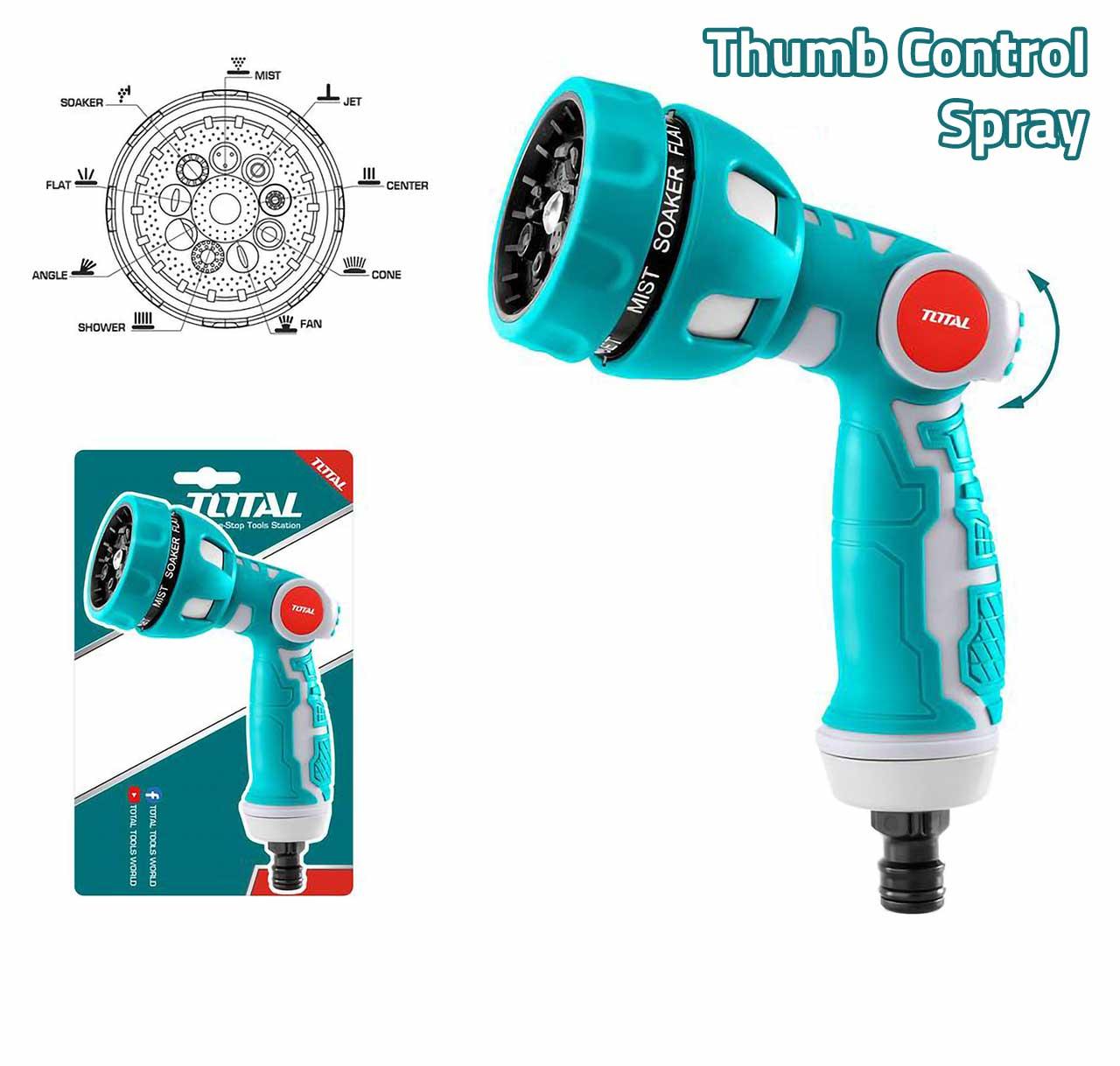 VÒI PHUN XỊT TƯỚI CÂY 9 CHẾ ĐỘ TOTAL THWSG6091 - HÀNG CHÍNH HÃNG