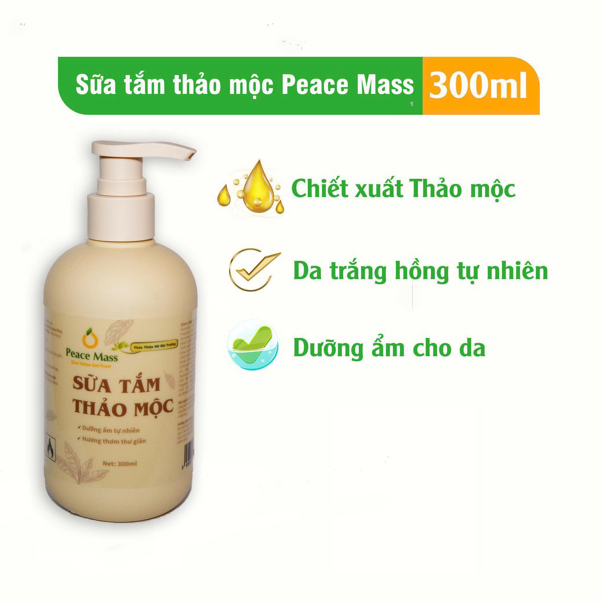 Sữa Tắm Thảo Mộc Peace Mass 300ml