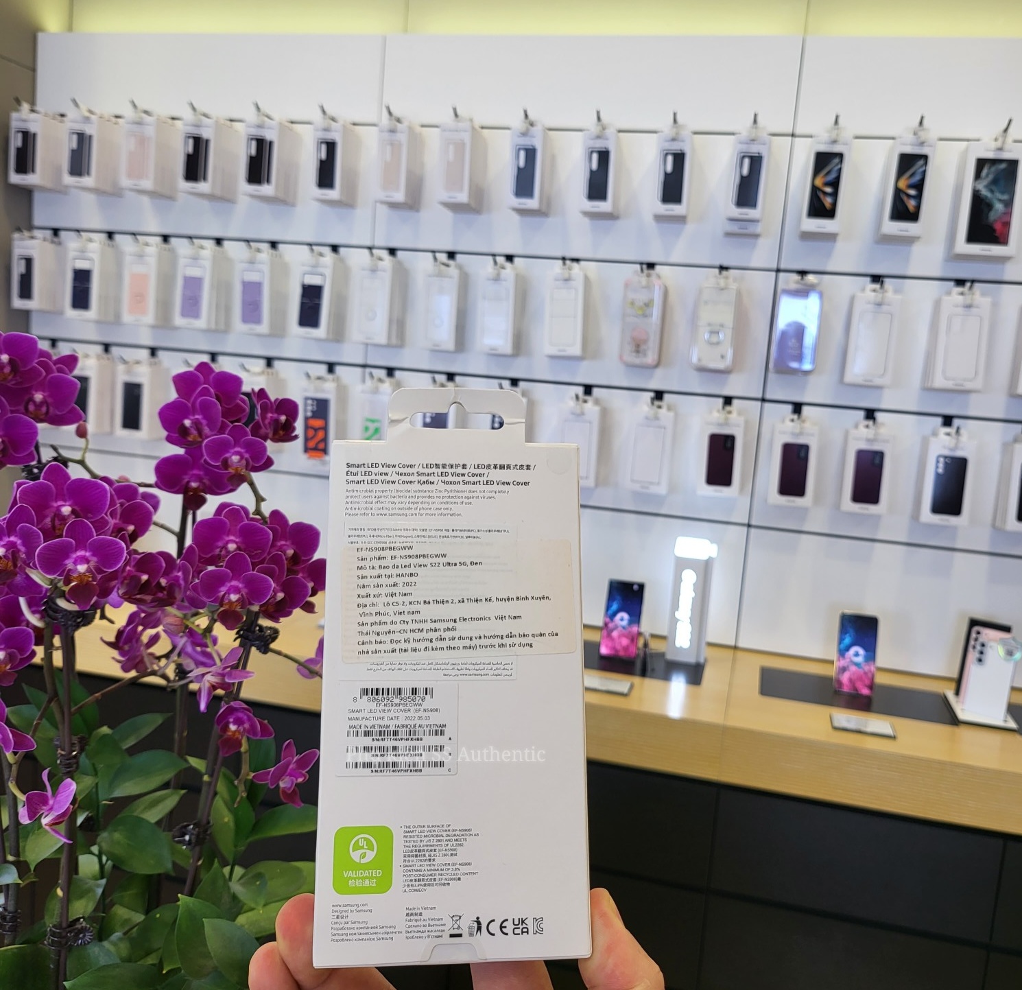 Bao da Samsung Led View S22 Ultra - Hàng Chính Hãng