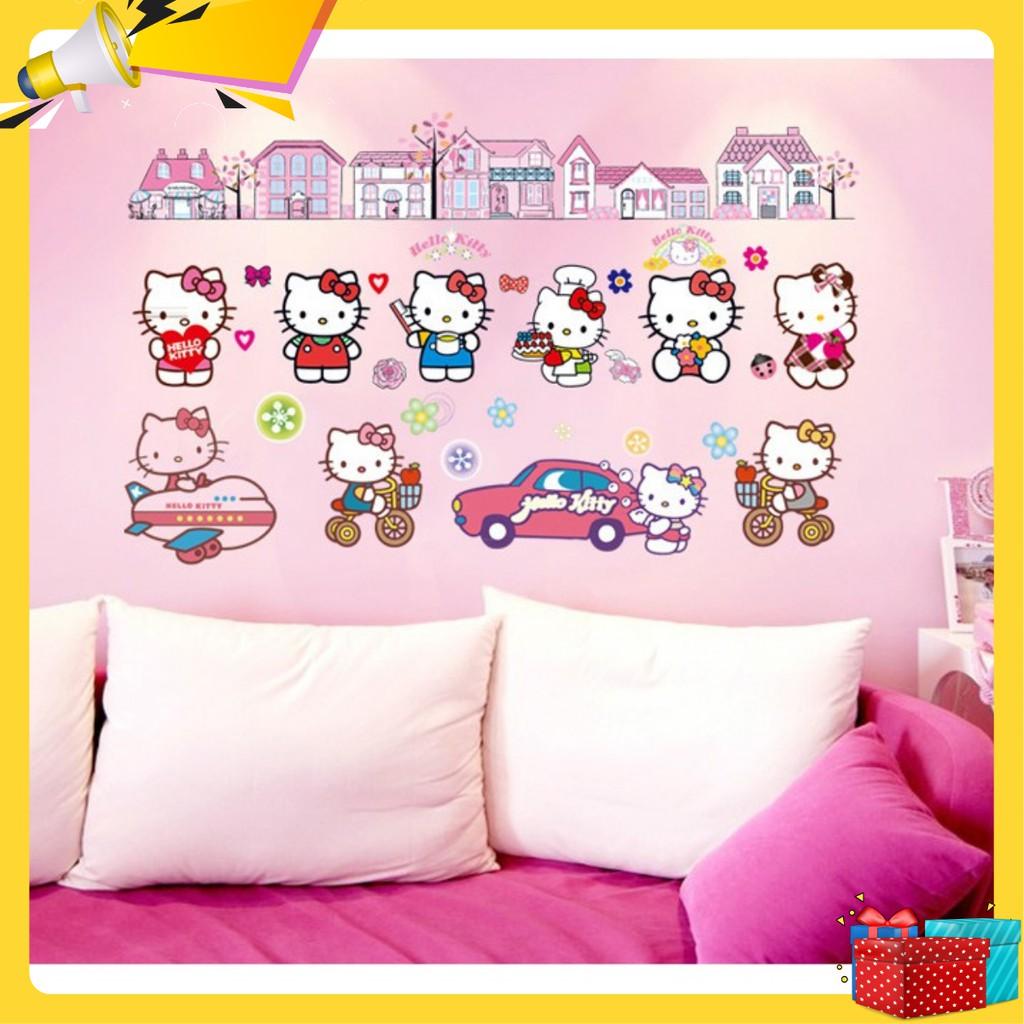 Decal dán tường “Hello Kitty” – WD016