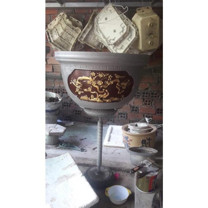 Khuôn chậu kiểng tròn đường kính 40cm nhựa ABS có lòng trong