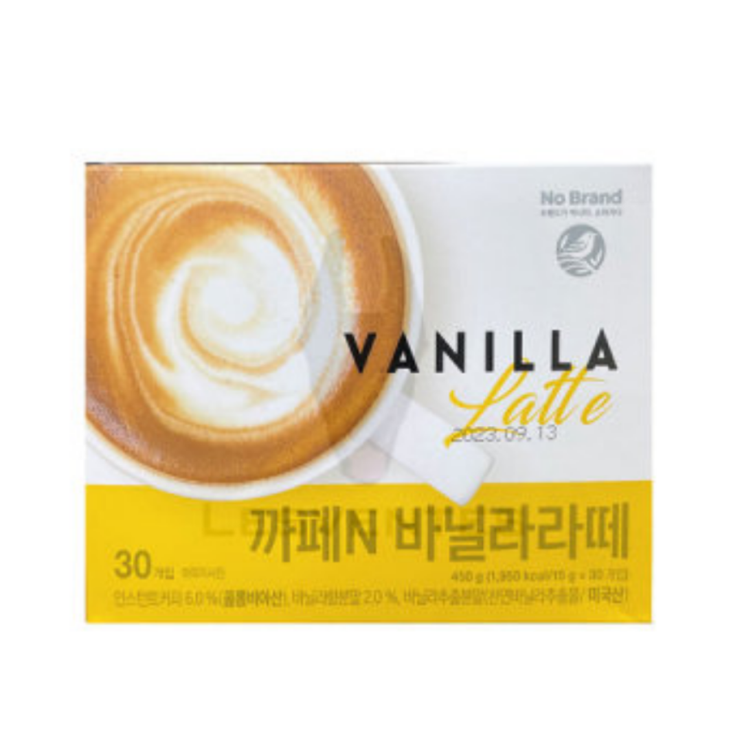 Hộp 30 Gói Cà Phê Hoà Tan Latte Coffee Vanilla No Brand 15g