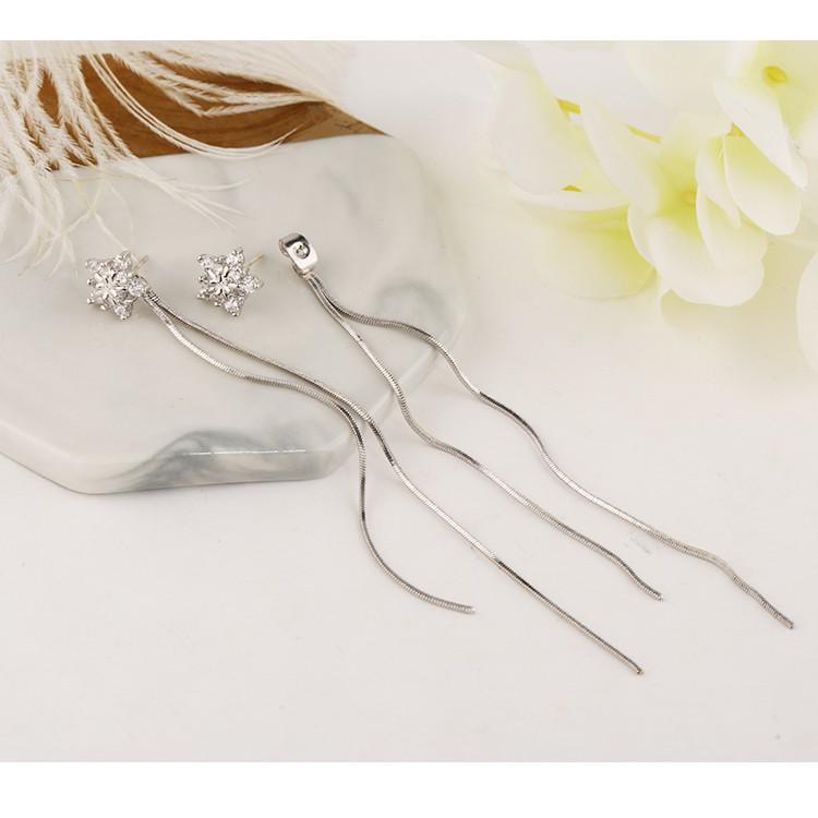 Bông tai nữ tròn đính đá sáng đẹp chuẩn bạc ta