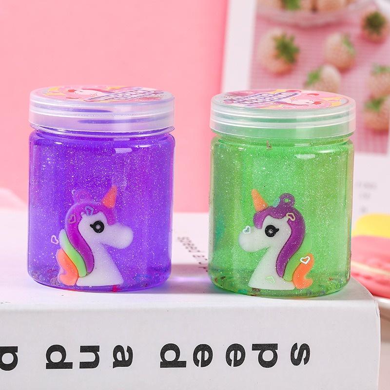 Slime charm CÁ NGỰA TRÁI TIM 9 màu cực đẹp Đồ chơi hũ slam chất nhờn ma quái squishy