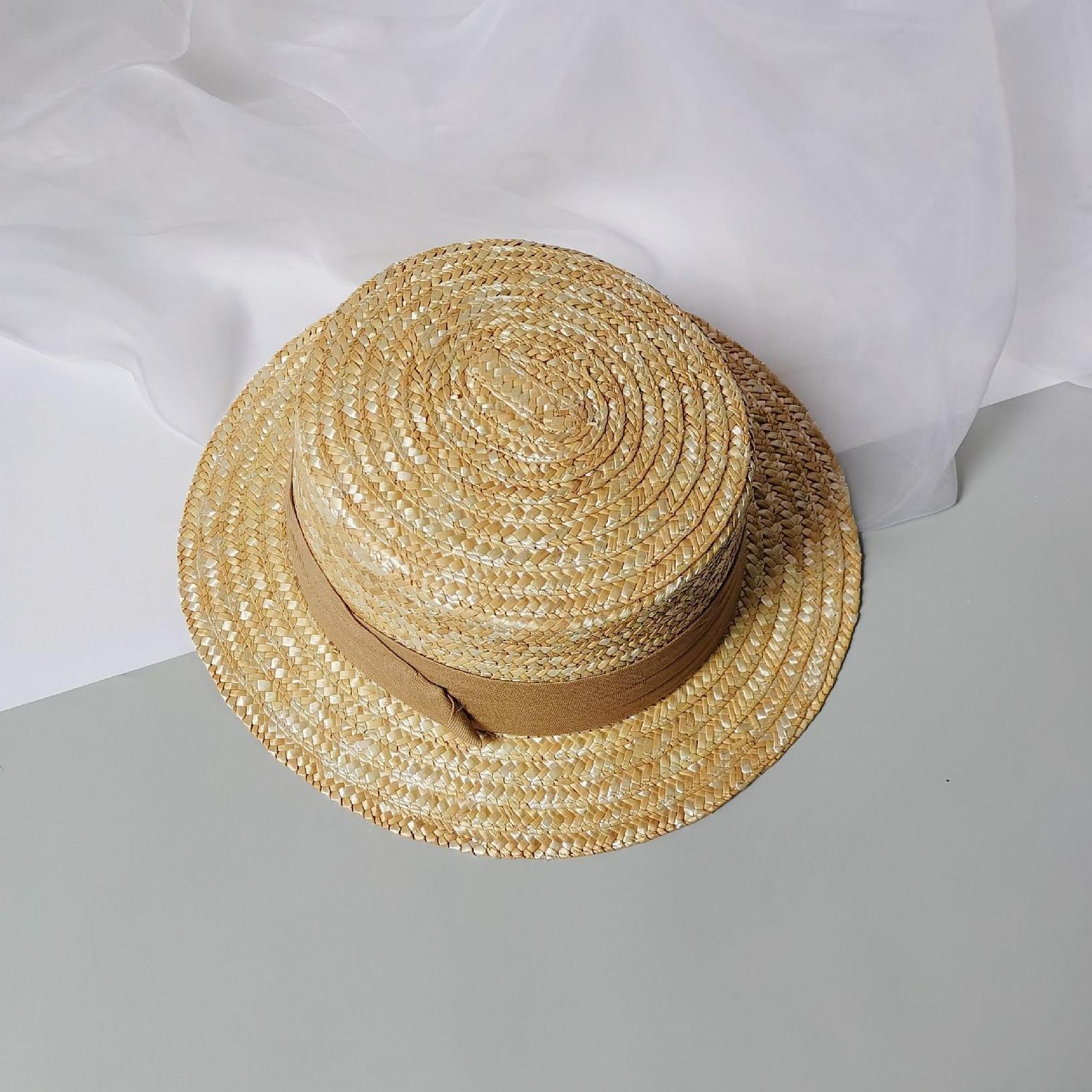 Trẻ Em Mũ Lưỡi Trai Trẻ Em Lúa Mì Boater Đầu Dẹt Mùa Hè Mùa Xuân Bé Trai Và Bé Gái Du Lịch Ngoài Trời Thời Trang Sunhat