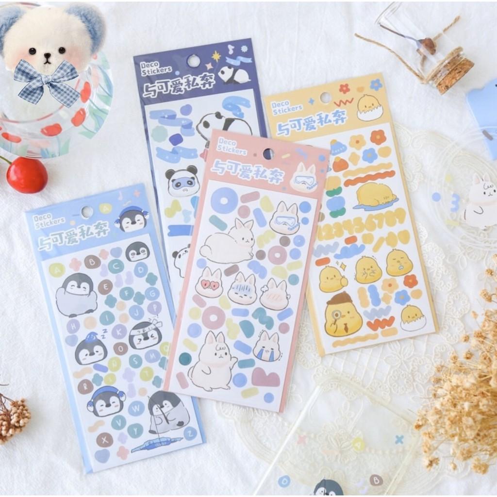 Sticker Miếng Dán Trang Trí Thiết Kế Họa Tiết Dễ Thương Với 4 Kiểu Tùy Chọn