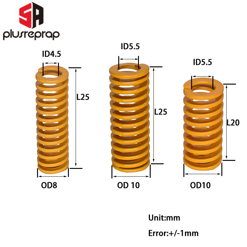 Nước Nóng Giường Lò Xo Chết Tải Nhẹ Lò Xo Nén DIY Đẩy Ra Ngoài Lò Xo Cho 3D Máy In CR-10 10S S4 Ender 3 MK8