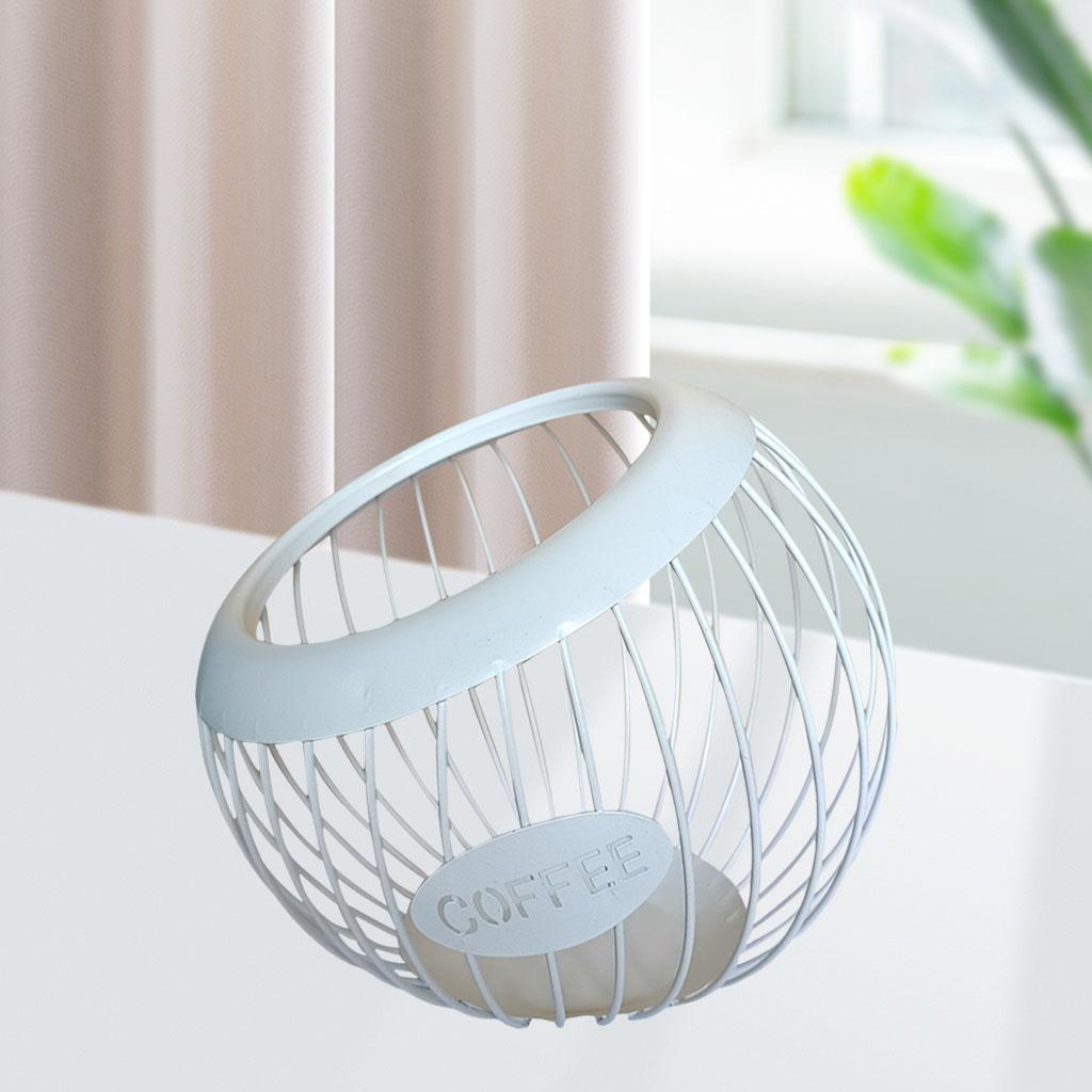 2pcs Coffee Pod Holder Iron Espresso K Cup Kitchen Storage Basket Hotel