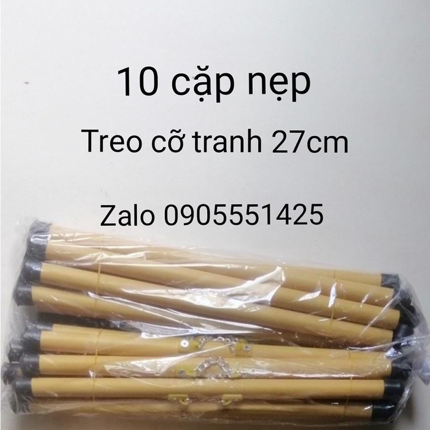 1 bó ống trúc treo tranh, ảnh cỡ 27cm .Nẹp treo giấy thư pháp 27x 79cm