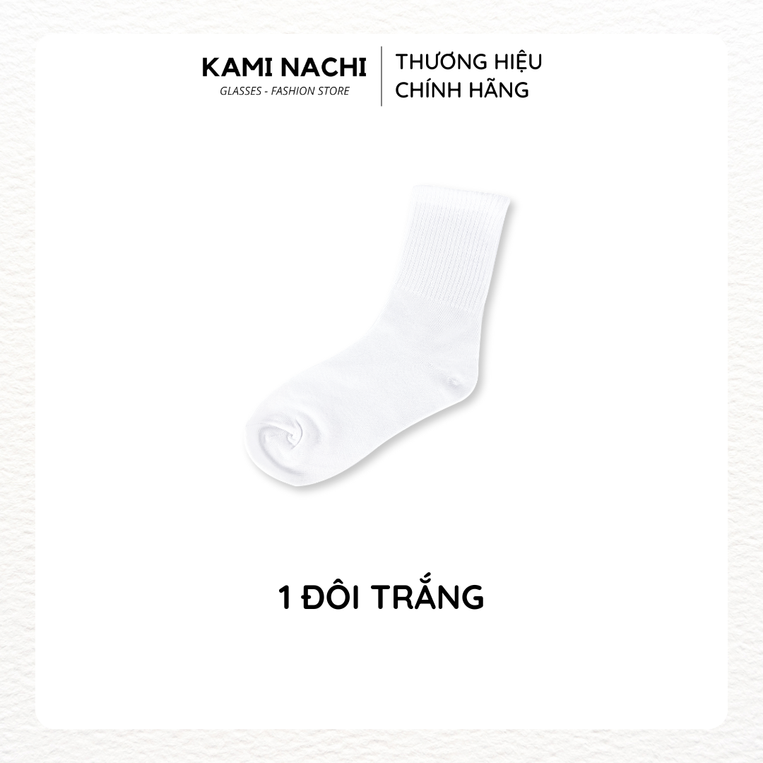 Vớ dài thông hơi, vải mềm thoáng khí trên mắt cá chân, màu trắng đen - Chính hãng KAMI NACHI - 5 đôi đen