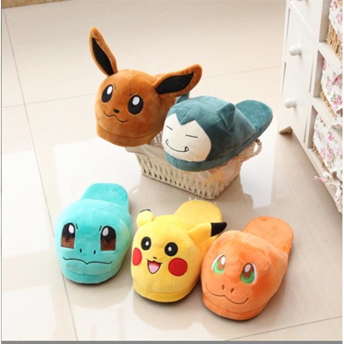 Dép bông mang trong nhà Dép nữ mang văn phòng hình pikachu ngộ nghĩnh