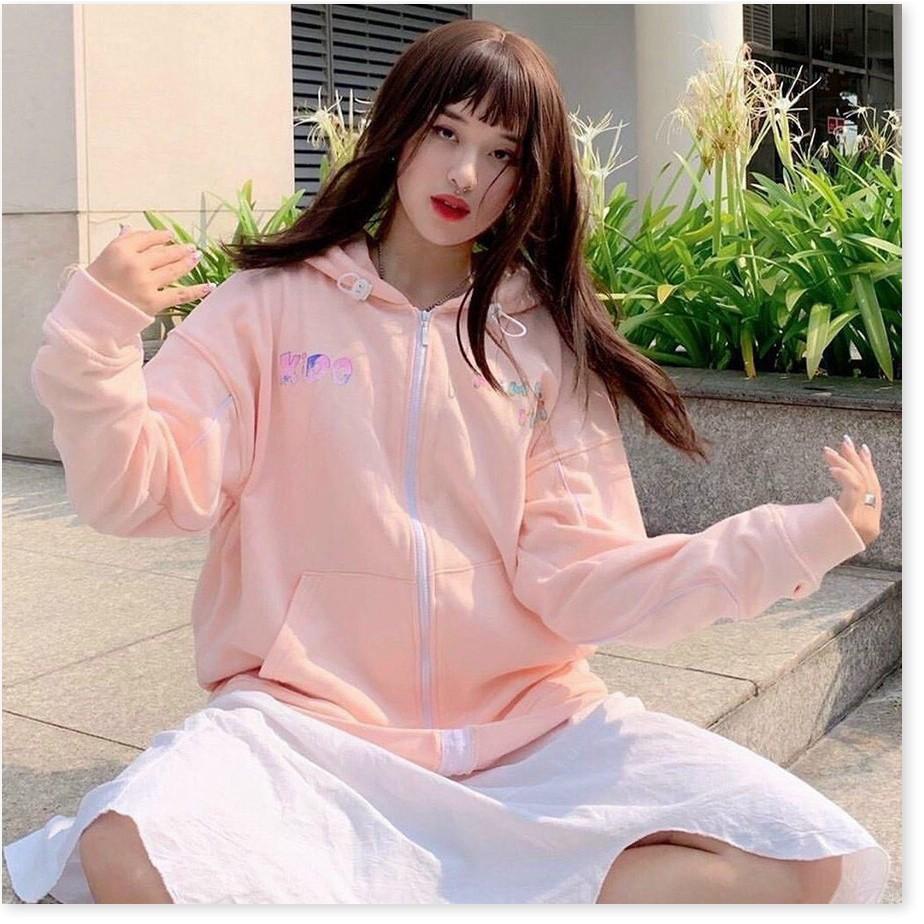 ÁO KHOÁC NỮ VÃI NỈ FORM RÔNG IN HÌNH HỌA TIẾT XIN ĐẸP LANA FASHION